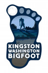Kingston, Washington Bigfoot - Bigfoot at Night - Contour - Lantern Press Artwork