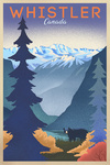 Whistler, Canada - Mountain Scene - Lithograph - Lantern Press Artwork