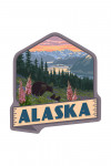 Alaska - Inside Passage - Bear & Spring Flowers - Contour