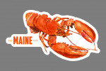 Maine - Lobster - Watercolor - Contour - Lantern Press Artwork
