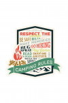 Camping Rules - Contour - Lantern Press Artwork