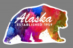 Alaska - Bear - Vibrant Watercolor -  Est - Lantern Press Artwork