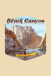 Black Canyon, Arizona - Kayaker - Contour - Lantern Press Artwork