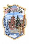 Telluride, Colorado - Ski Scene Montage - Contour - Lantern Press Artwork
