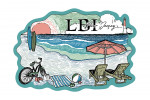 Long Beach Island, New Jersey - Beach Scene - Sketch - Contour