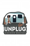 Go Unplug (Camper) - Discover Montana - Vector Style - Contour - Lantern Press Artwork
