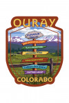 Ouray, Colorado - Destination Signpost - Contour