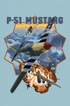 B-25 Bomber Escort Mission - Lantern Press Artwork