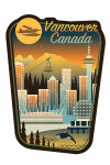 Vancouver, Canada - Retro Skyline Chromatic Series - Contour