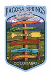 Pagosa Springs, Colorado - Destination Signpost - Contour - Lantern Press Artwork
