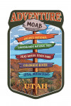 Moab, Utah - Destination Signpost - Contour - Lantern Press Artwork