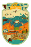 Arizona High Country - Mountain Geometric - Contour - Lantern Press Artwork