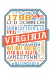 Charlottesville, Virginia - Typography - Contour - Lantern Press Artwork
