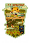 Hot Springs National Park, Arkansas - Geometric National Park Series - Contour - Lantern Press Artwork