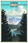 Kings Canyon National Park, California - Lithograph National Park Series
