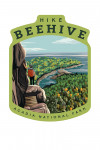 Acadia National Park, Maine - Hike Beehive - Summer - Illustration - Contour