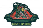 South Dakota - Tent - Distressed Vector Shapes