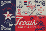 Texas - Illustrated State Flag - State Series
