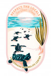 Juno Beach, Florida - Courageous Explorer Collection - Turtle, Respect the Locals - Contour