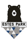 Estes Park, Colorado - Bear & Triangles - Blue - Contour - Lantern Press Artwork