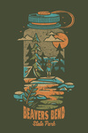 Beavers Bend State Park, Oklahoma - Water Bottle - Distressed Vector - Lantern Press Artwork