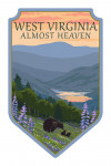 West Virginia - Almost Heaven - Bears & Spring Flowers - Contour