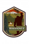 Black Hills, South Dakota - Home of Bigfoot - WPA Style - Contour