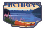 Michigan - Canoe & Lake - Contour