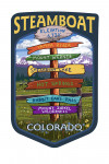 Steamboat, Colorado - Destination Signpost - Contour