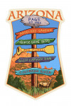 Page, Arizona - Destination Signpost - Contour - Lantern Press Artwork