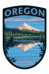 Mount Hood from Lost Lake, Oregon - Contour