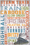 Whistlin Dixie - Typography - Train - Lantern Press Artwork