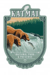 Katmai National Park, Alaska - AK Geo - Painterly National Park Series - Contour - Lantern Press Artwork