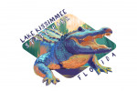Lake Kissimmee State Park, Florida -  Vivid Alligator - Lantern Press Artwork