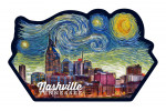Nashville, Tennessee - Starry Night City Series - Contour