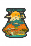 Colorado - Geometric - The Centennial State - Contour