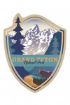 Grand Teton National Park, Wyoming - Lithograph - Contour - Lantern Press Artwork