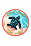 Topsail Island, North Carolina - Turtle and Shells - Contour - Lantern Press Artwork