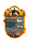 San Francisco, California - Marine Animals - Geometric - Contour - Lantern Press Artwork