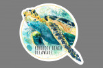 Rehoboth, Delaware - Sea Turtle - Watercolor - Contour