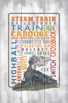Whistlin Dixie - Typography - Train - Contour - Lantern Press Artwork