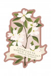Charlotte, North Carolina - Vintage Flora - State Series - Dogwood Blossom - Contour