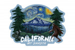Mt Shasta, California - Bigfoot - Starry Night - Contour