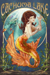 Cachuma Lake, California - Mermaid - Lantern Press Artwork