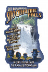 Snoqualmie Falls, Washington - Vintage Sign - Contour - Lantern Press Poster (lp_archive)