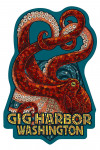 Gig Harbor, Washington - Octopus - Mosaic - Contour - Lantern Press Artwork