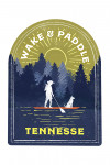 Tennessee - Lake Life Series - Wake and Paddle - Landscape With Trees - Contour