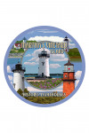 Martha's Vineyard - Lighthouses Montage - Contour - Lantern Press Poster