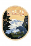 Glacier National Park - Mountain Goats & Mountain - Contour