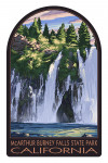 Burney Falls, California Scene - Contour